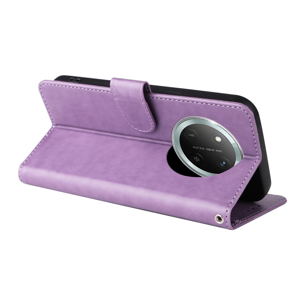 Virágos könyv tok a Honor Magic 7 Lite 5G készülékhez - lila