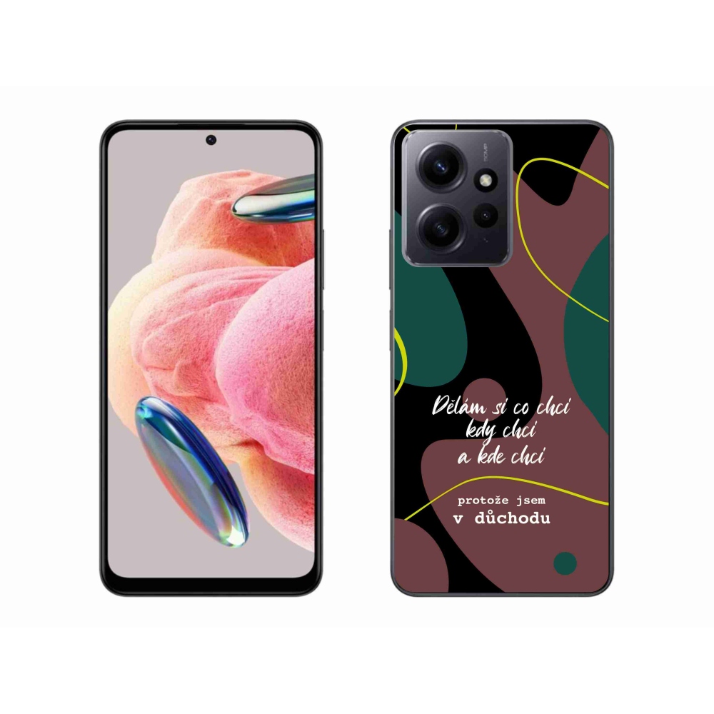 Gél borító mmCase a Xiaomi Redmi Note 12 4G-hez - vicces szöveg 10 fekete háttérrel