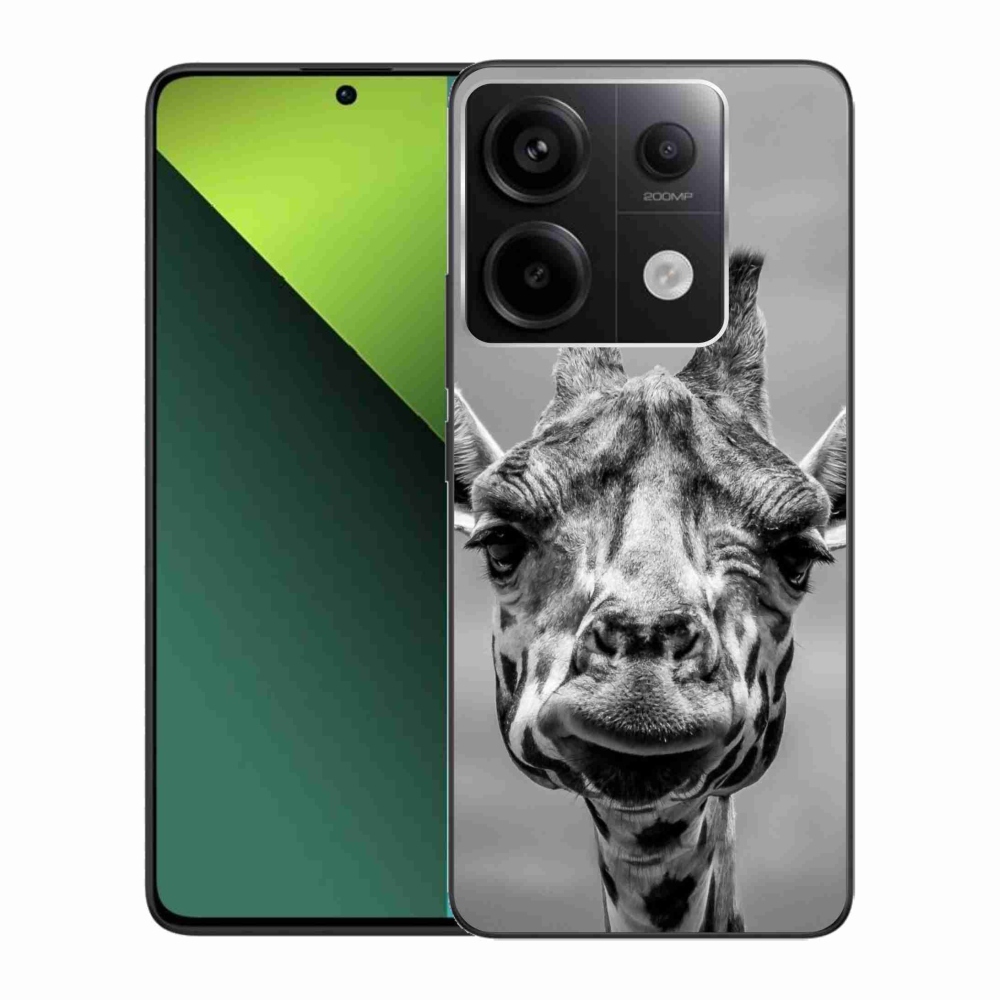 Zselés borítás mmCase a Xiaomi Redmi Note 13 Pro 5G/Poco X6 5G számára - fekete-fehér zsiráf
