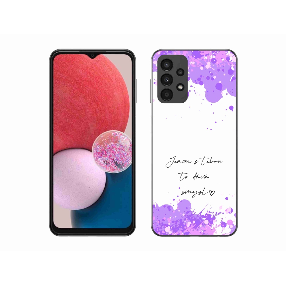 Gél borító mmCase Samsung Galaxy A13 4G - szerelem szöveg fehér háttérrel