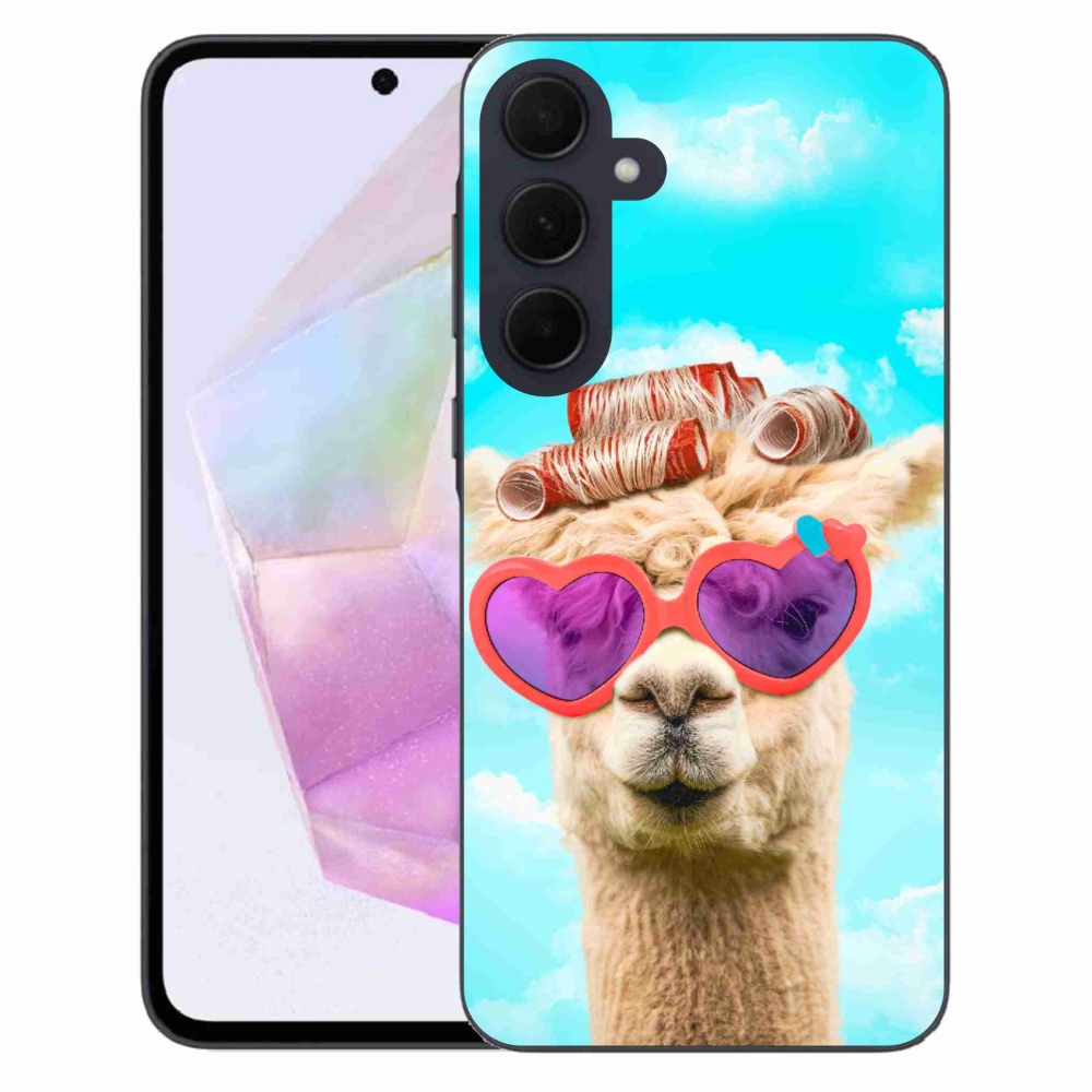 Zselés borítás mmCase Samsung Galaxy A35 5G - szemüveges láma