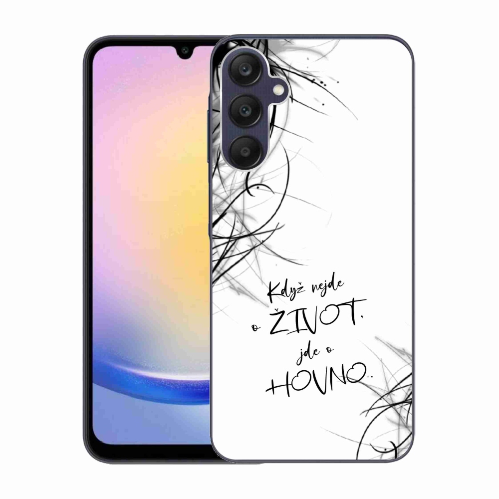 Gél borító mmCase Samsung Galaxy A25 5G - vicces szöveg 16 fehér háttér