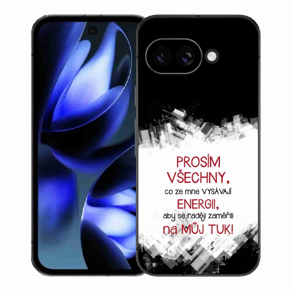 Gél borítás mmCase a Google Pixel 9a számára - vicces szöveg 1 piros