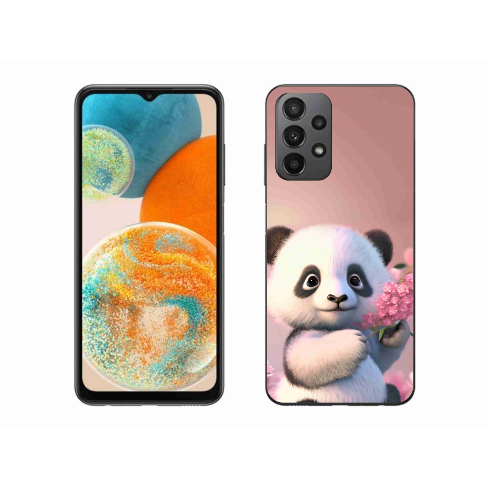 Gél borítás mmCase Samsung Galaxy A23 4G/5G készülékhez - aranyos panda