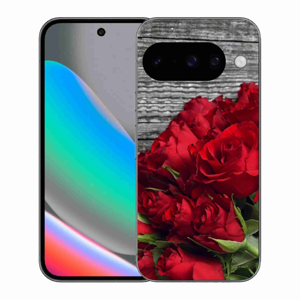 Zselés borítás mmCase a Google Pixel 10 készülékhez - piros rózsa