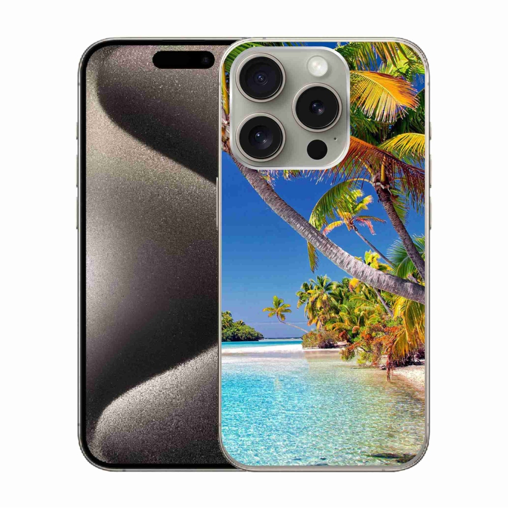 Gél tok mmCase iPhone 15 Pro készülékhez - tengerparti strand