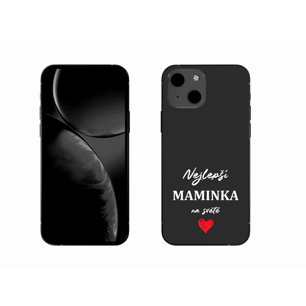 Gél borítás mmCase iPhone 13 6.1 készülékhez - Best Mom 1 fekete háttér