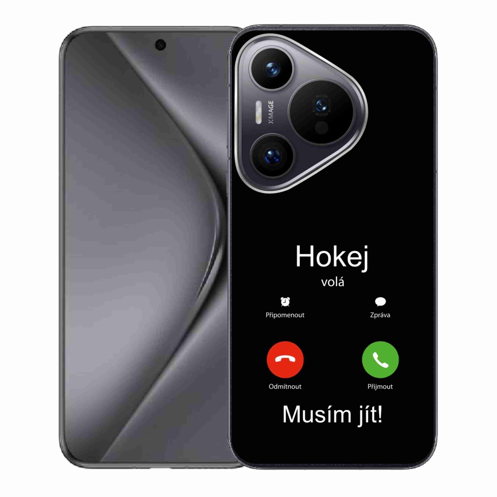 Gél borító mmCase a Huawei Pura 70 - hoki hívások fekete háttérrel