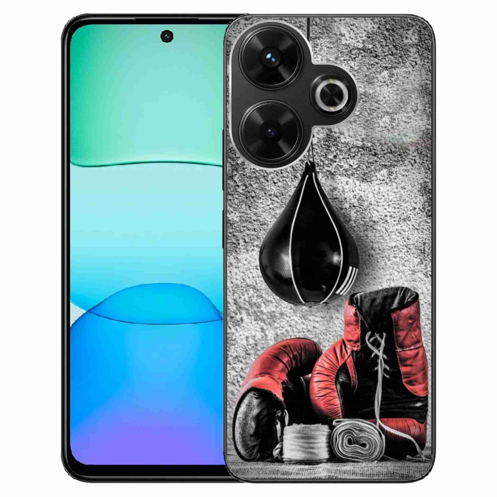 Gél borítás mmCase a Xiaomi Redmi 13 4G/Poco M6 4G - bokszzsák és kesztyű - Xiaomi Redmi 13 4G/Poco M6 4G - boxzsák és kesztyű