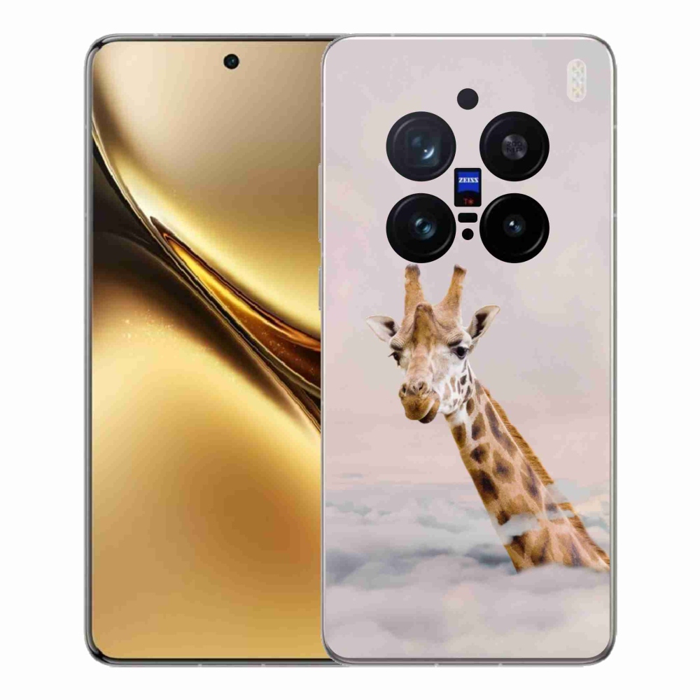 Zselés borítás mmCase a Vivo X200 Pro 5G-hez - zsiráf a felhőkben