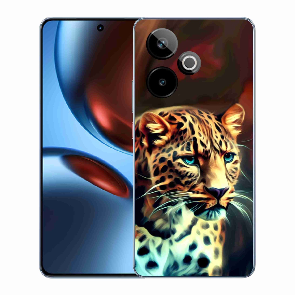 Rugalmas zselés tok mmCase képpel a Realme GT 7 5G/GT 7T 5G számára - leopárd