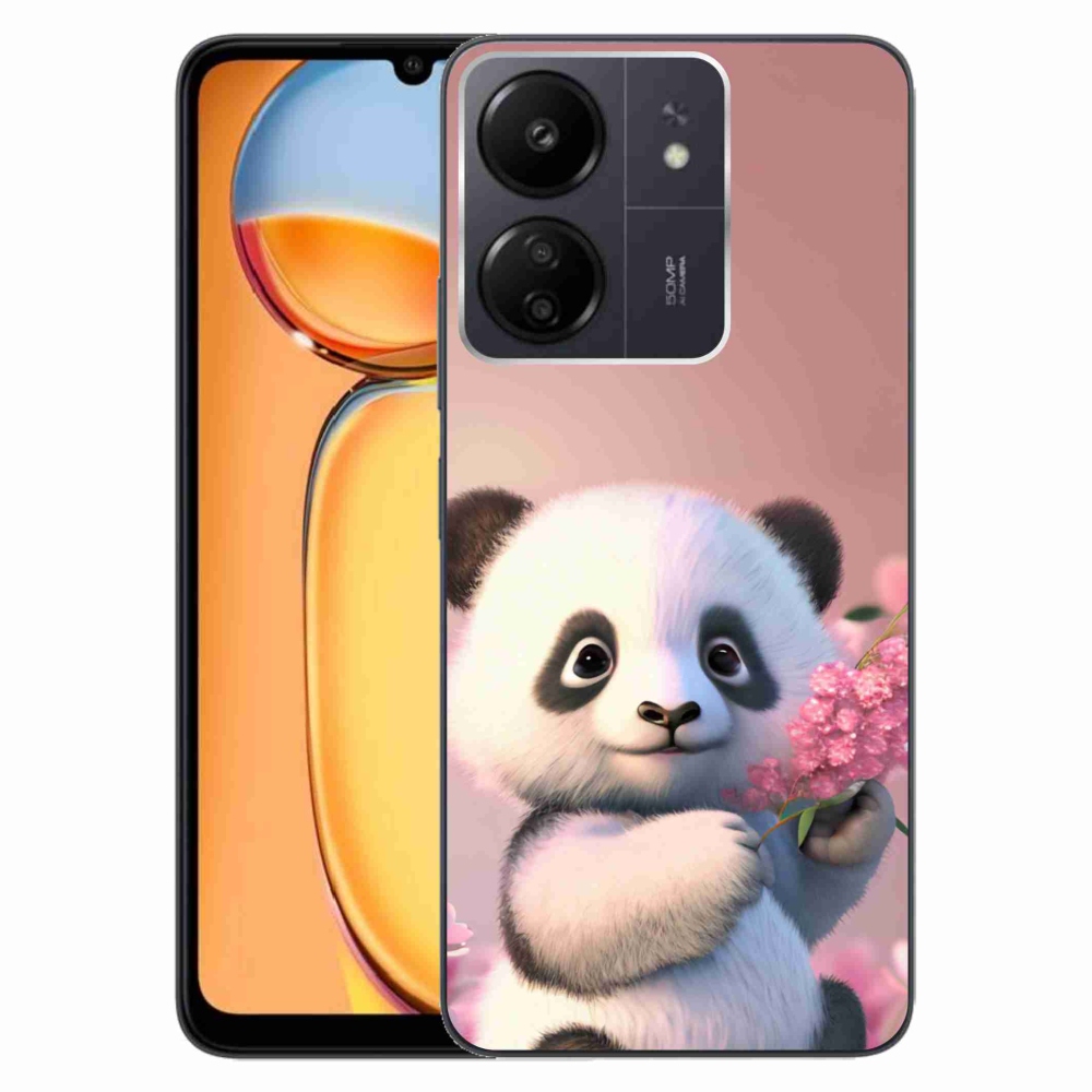 Gél borítás mmCase a Xiaomi Poco C65/Redmi 13C számára - aranyos panda