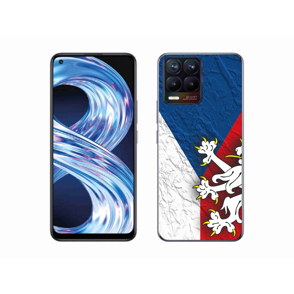 Gél borítás mmCase a Realme 8 Pro számára - cseh zászló 1