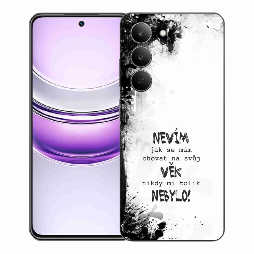 Gél borító mmCase a Realme 14x 5G készülékhez - vicces szöveg 14 fehér háttér