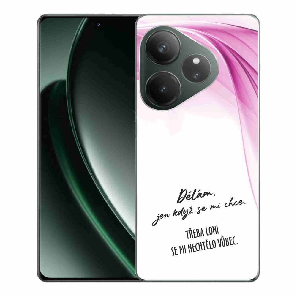 Gél borító mmCase a Realme GT 6 5G/GT 6T 5G számára - vicces szöveg 12 fehér háttérrel