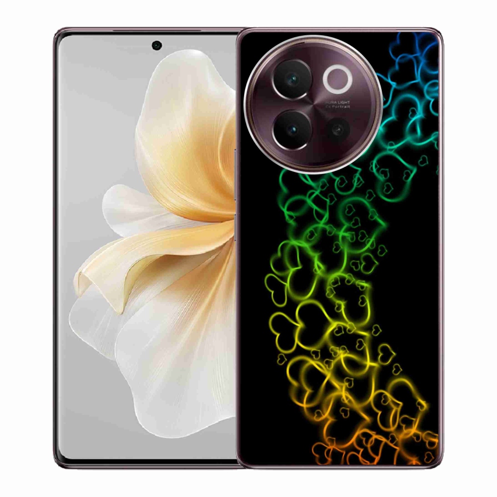 Gél borító mmCase a Vivo V40 Lite 5G készülékhez - színes szívek