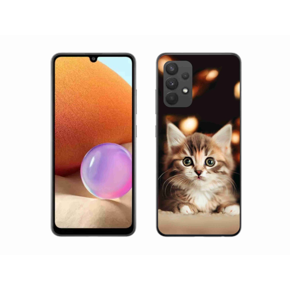 Gél borítás mmCase Samsung Galaxy A32 4G - aranyos cica 2