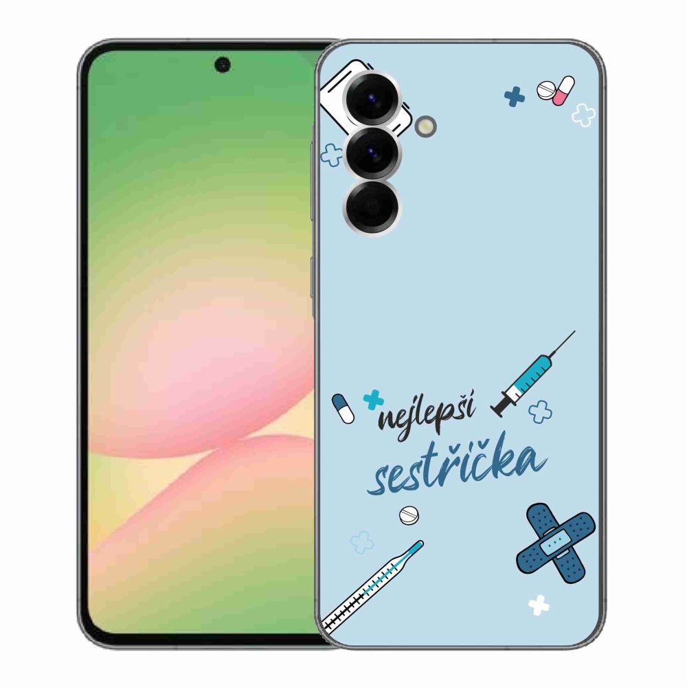 Gél borító mmCase Samsung Galaxy A56 5G - legjobb kishúg kék háttérrel