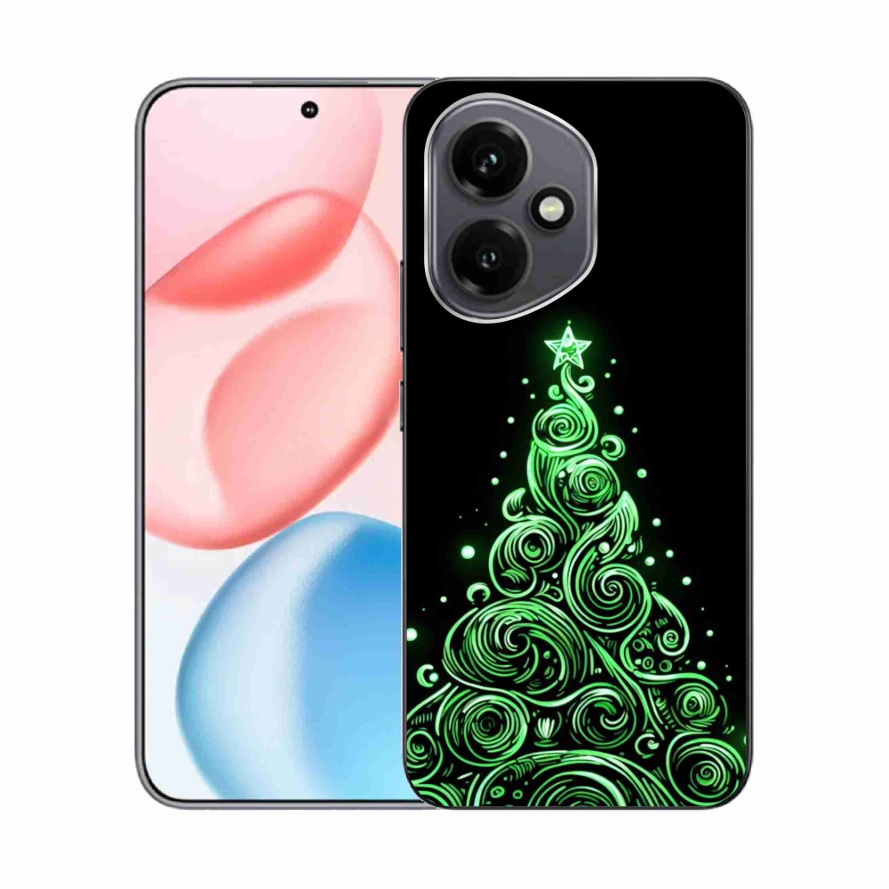 Zselés borítás mmCase a Honor 400-hoz - neon karácsonyfa 3