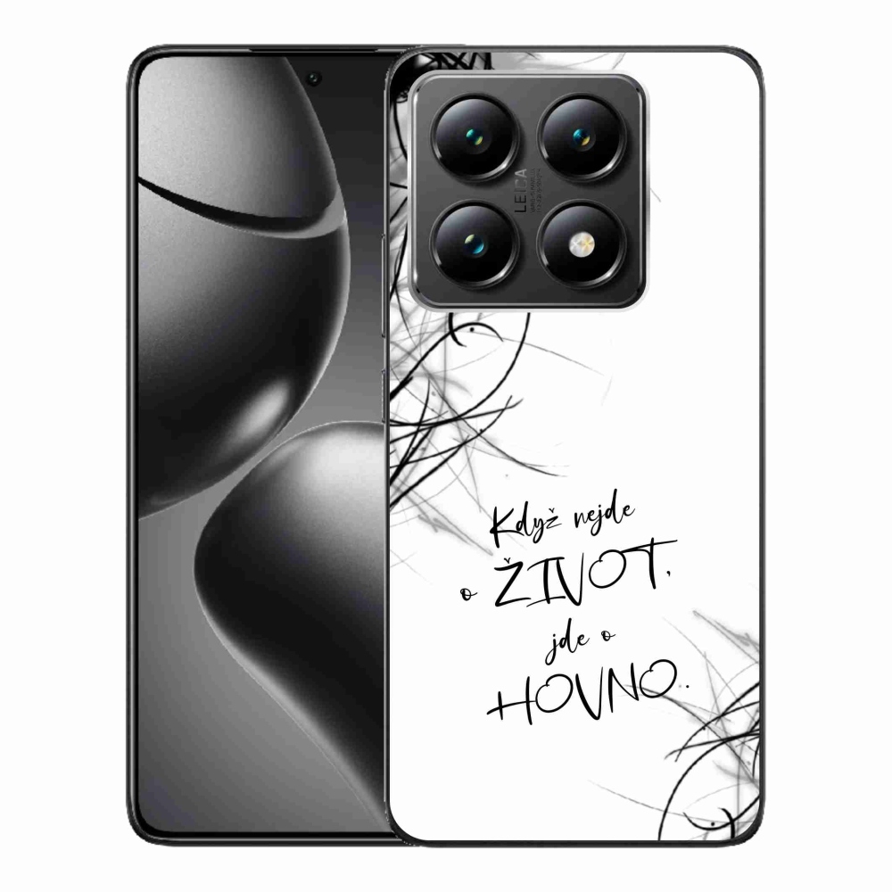 Gél borító mmCase a Xiaomi 14T-hez - vicces szöveg 16 fehér háttérrel