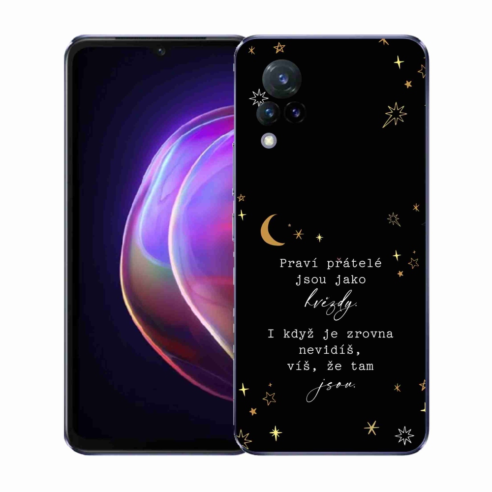 Gél borítás mmCase a Vivo V21 4G/5G - Idézet 6 fekete háttérrel