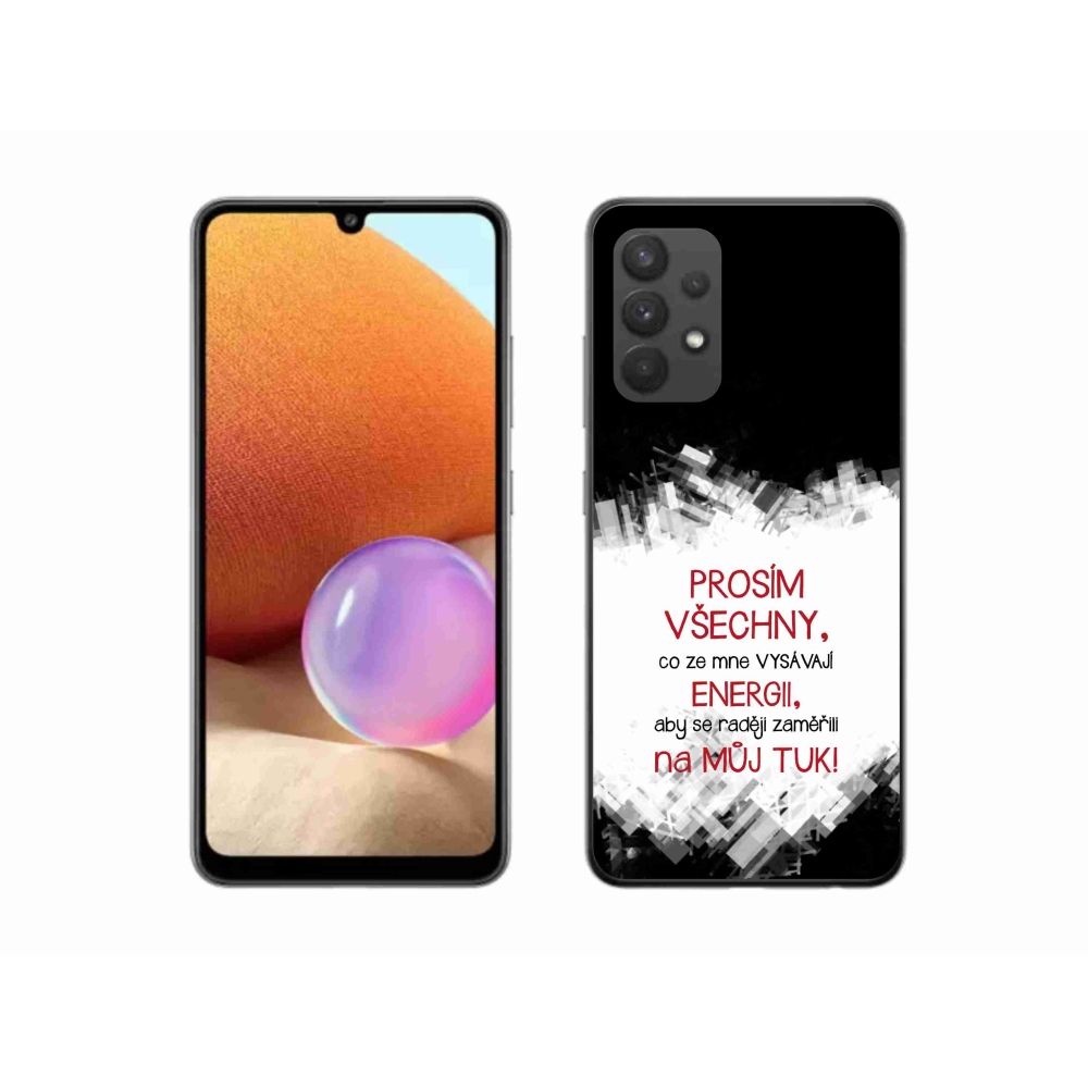 Gél borító mmCase Samsung Galaxy A32 4G - vicces szöveg 1 piros