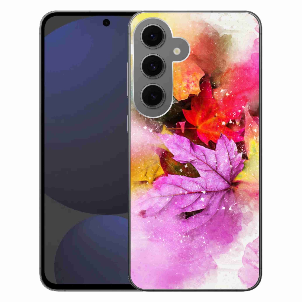 Zselés borítás mmCase Samsung Galaxy S24 FE készülékhez - színes levelek