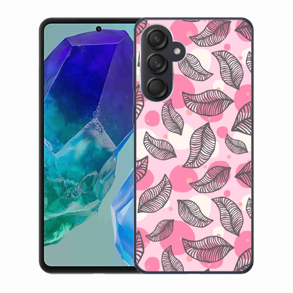 Zselés borítás mmCase Samsung Galaxy M55 5G - rajzfilmes hulló levelek