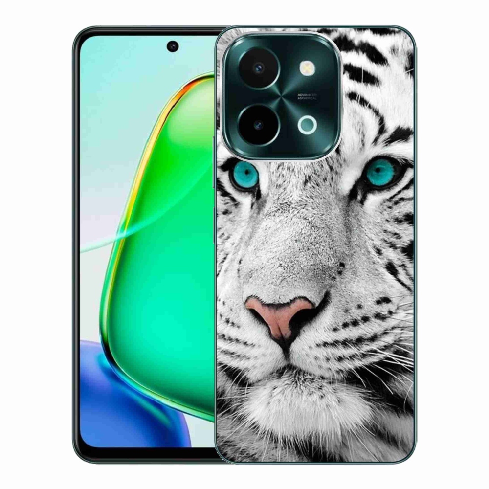Zselés borítás mmCase a Vivo Y28-hoz - fehér tigris