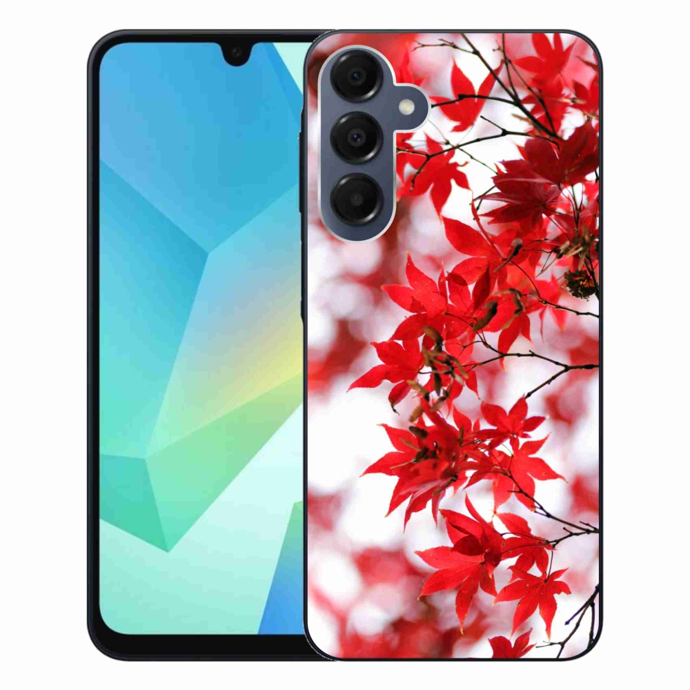 Zselés borítás mmCase Samsung Galaxy A16 4G/5G készülékhez - piros levelek