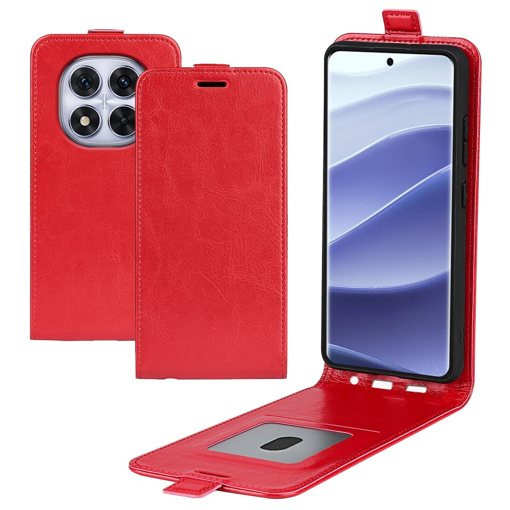 Függőleges könyvtáska Xiaomi Redmi Note 14 Pro 5G/Poco X7 5G - piros