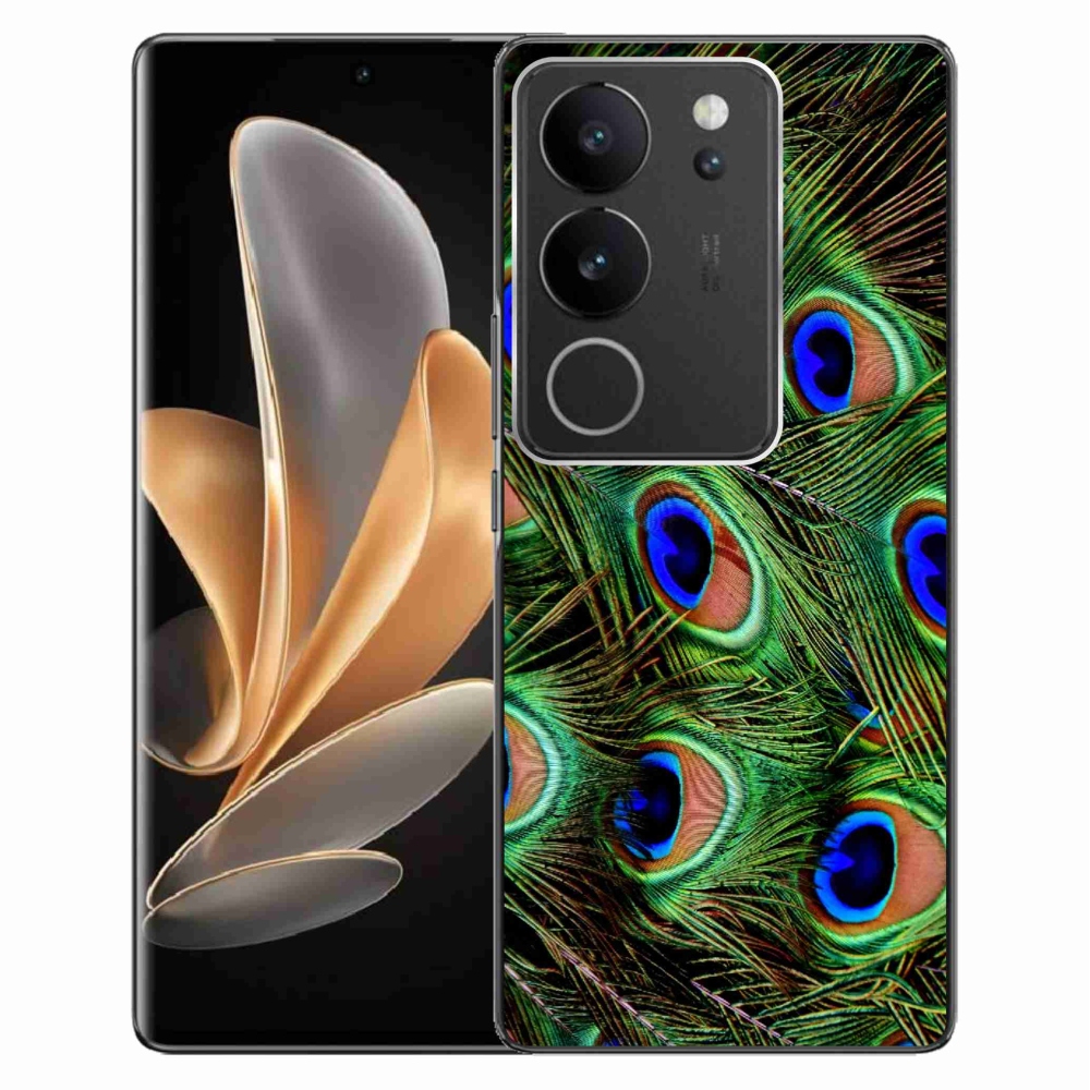 Zselés borítás mmCase a Vivo V29 5G készülékhez - pávatoll