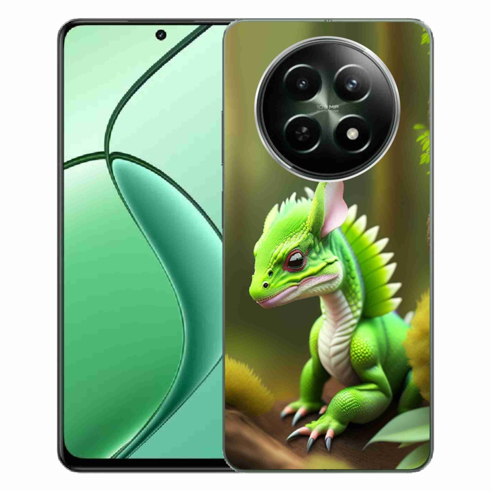 Zselés borítás mmCase a Realme 12 5G/12x 5G készülékhez - zöld sárkány