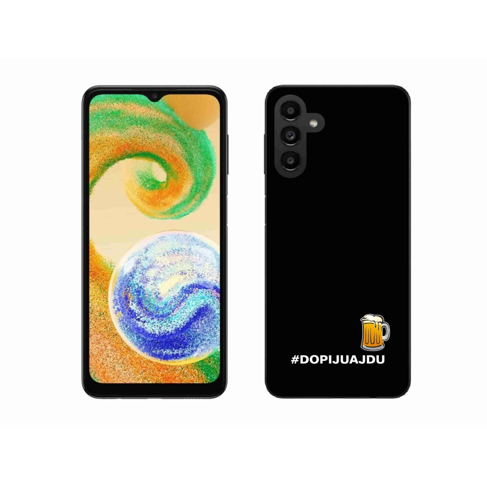 Gél borító mmCase Samsung Galaxy A04s (164.7x76.7x9.1mm) - sör motívum 1 fekete háttérrel