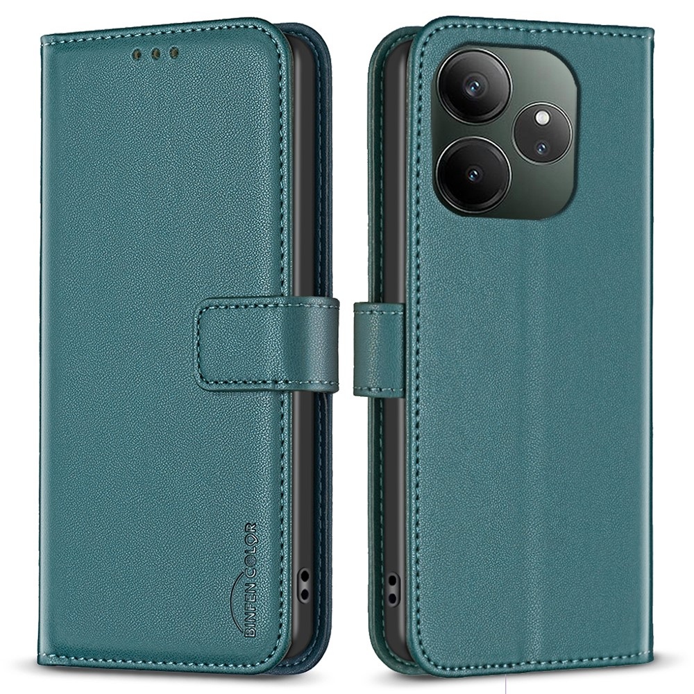 BNF könyvtáska a Realme GT 6 5G/GT 6T 5G készülékhez - zöld