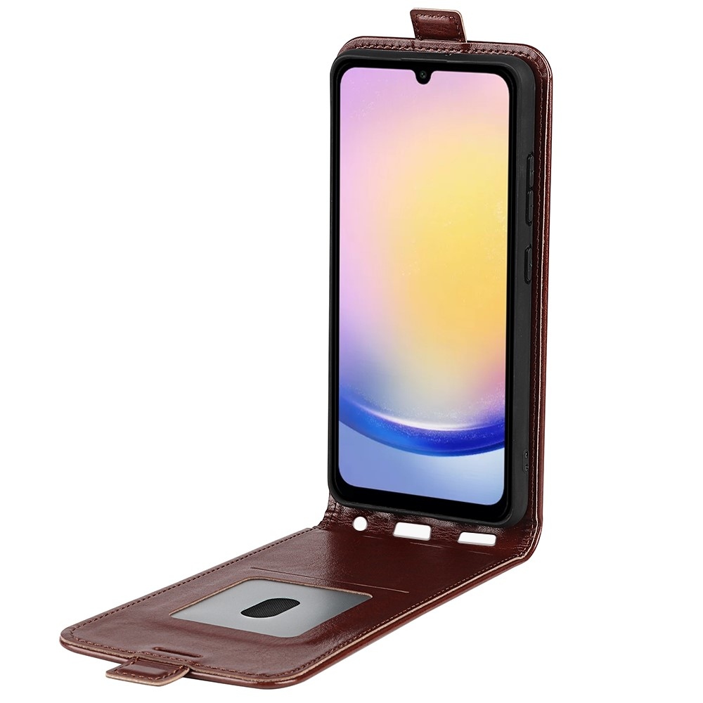 Függőleges könyvtáska Samsung Galaxy A26 5G készülékhez - barna