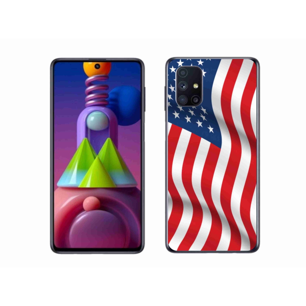 Gél védőhuzat mmCase mobiltelefonhoz Samsung Galaxy M51 - amerikai zászló