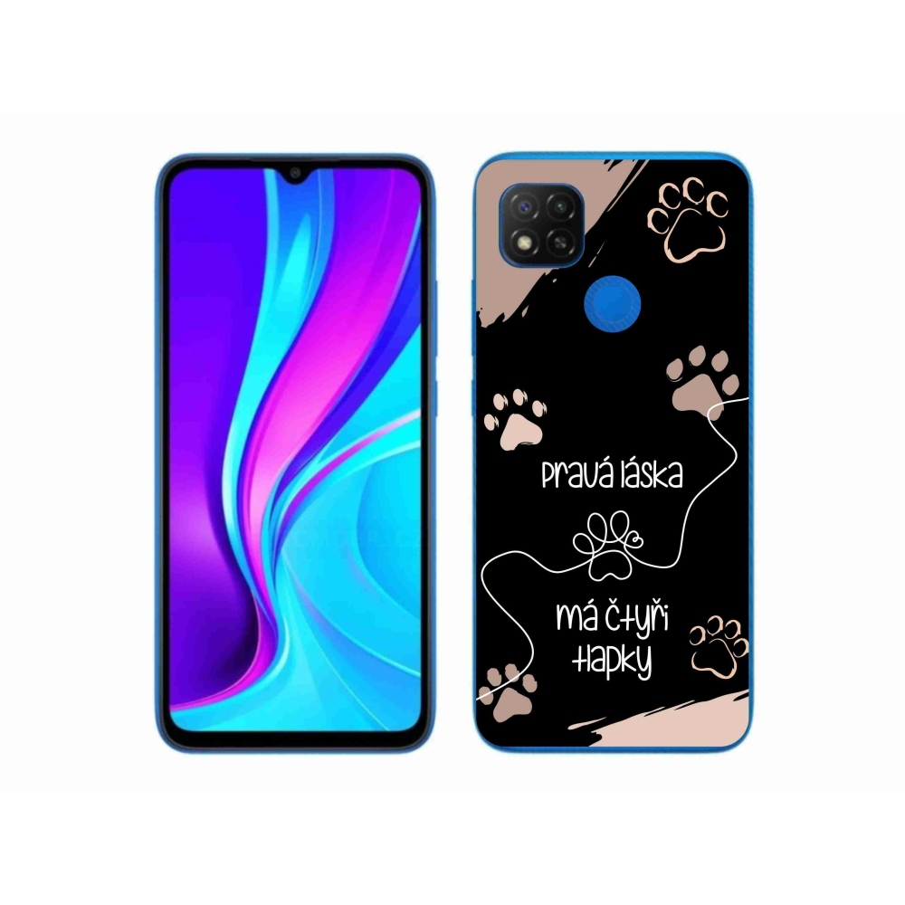 Gél borítás mmCase a Xiaomi Redmi 9C-hez - kutya motívum 1 fekete háttér
