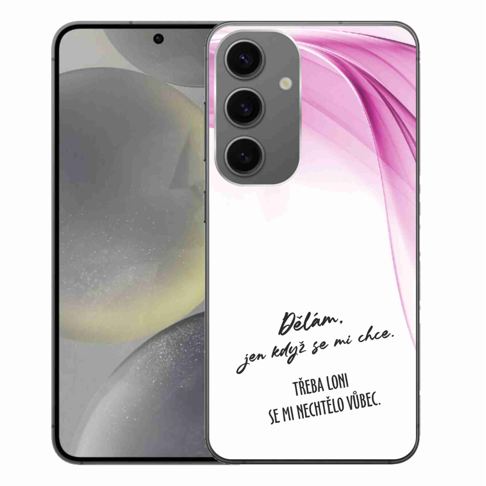 Gél borító mmCase Samsung Galaxy S24+ készülékhez - vicces szöveg 12 fehér háttér