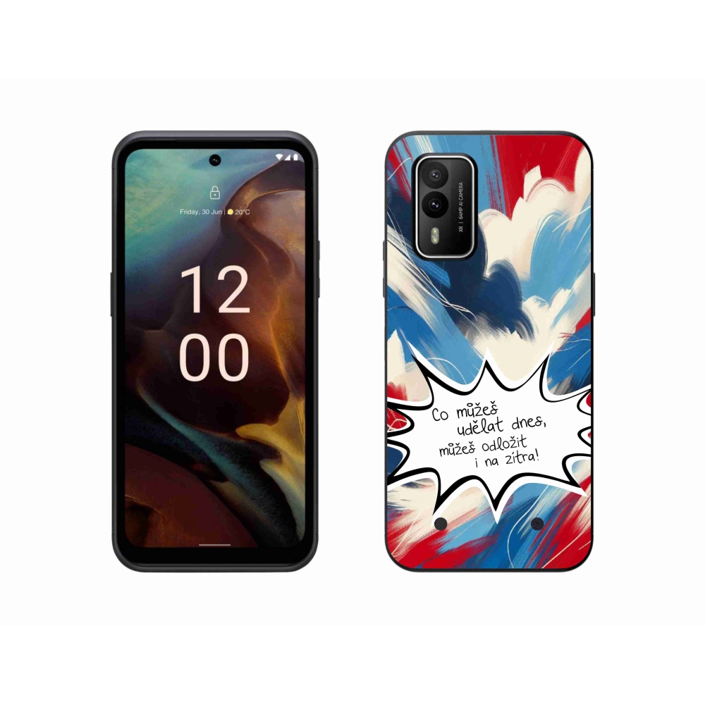 Gél borító mmCase a Nokia XR21 készülékhez - vicces szöveg 9 fehér háttér