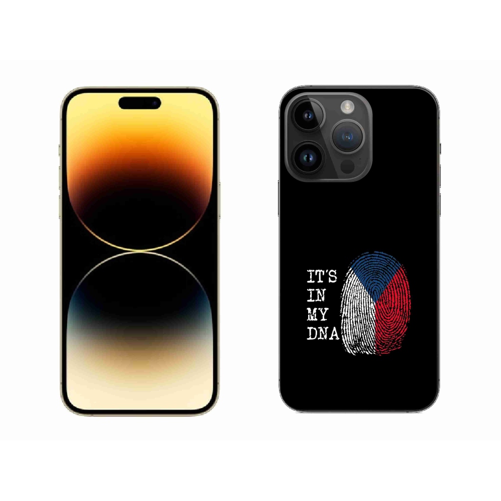 Zselés borítás mmCase iPhone 14 Pro Max 6.7 - zászlós ujjlenyomat fekete háttérrel