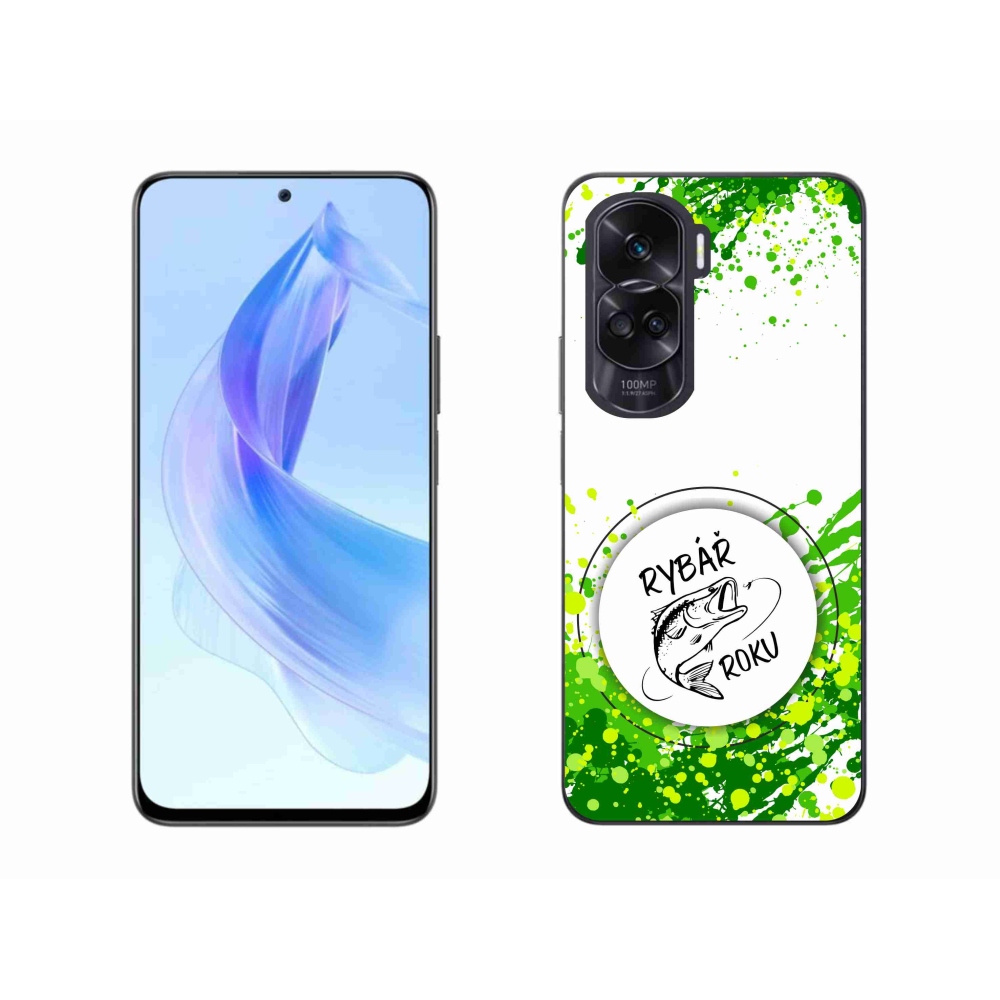 Zselés borító mmCase a Honor 90 Lite készülékhez - az év horgásza fehér háttérrel