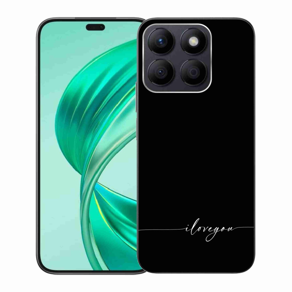 Gél borító mmCase a Honor X8b készülékhez - Szeretlek fekete háttérrel