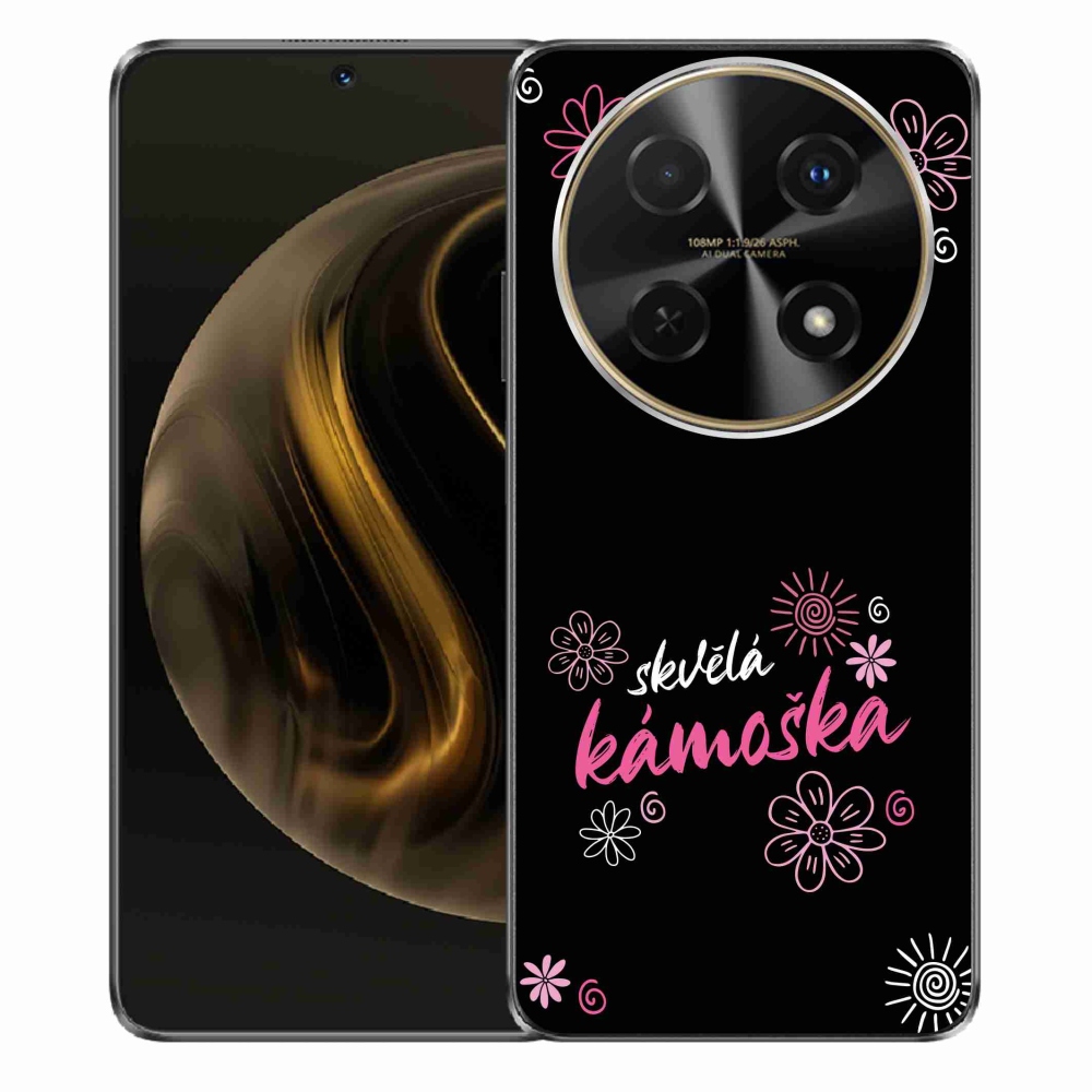 Gél borító mmCase a Huawei Nova 12i - nagyszerű haver fekete háttérrel