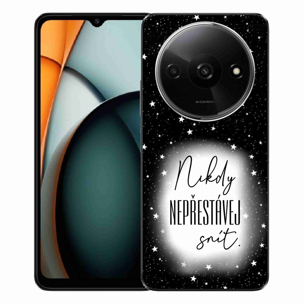 Gél borítás mmCase a Xiaomi Redmi A3-hoz - idézet 1 fehér és fekete háttérrel