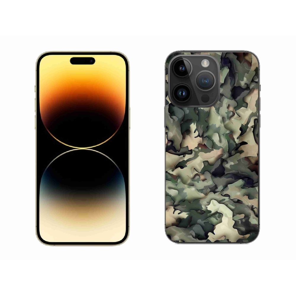 Zselés borítás mmCase iPhone 14 Pro Max készülékhez - terepszínű minta 9