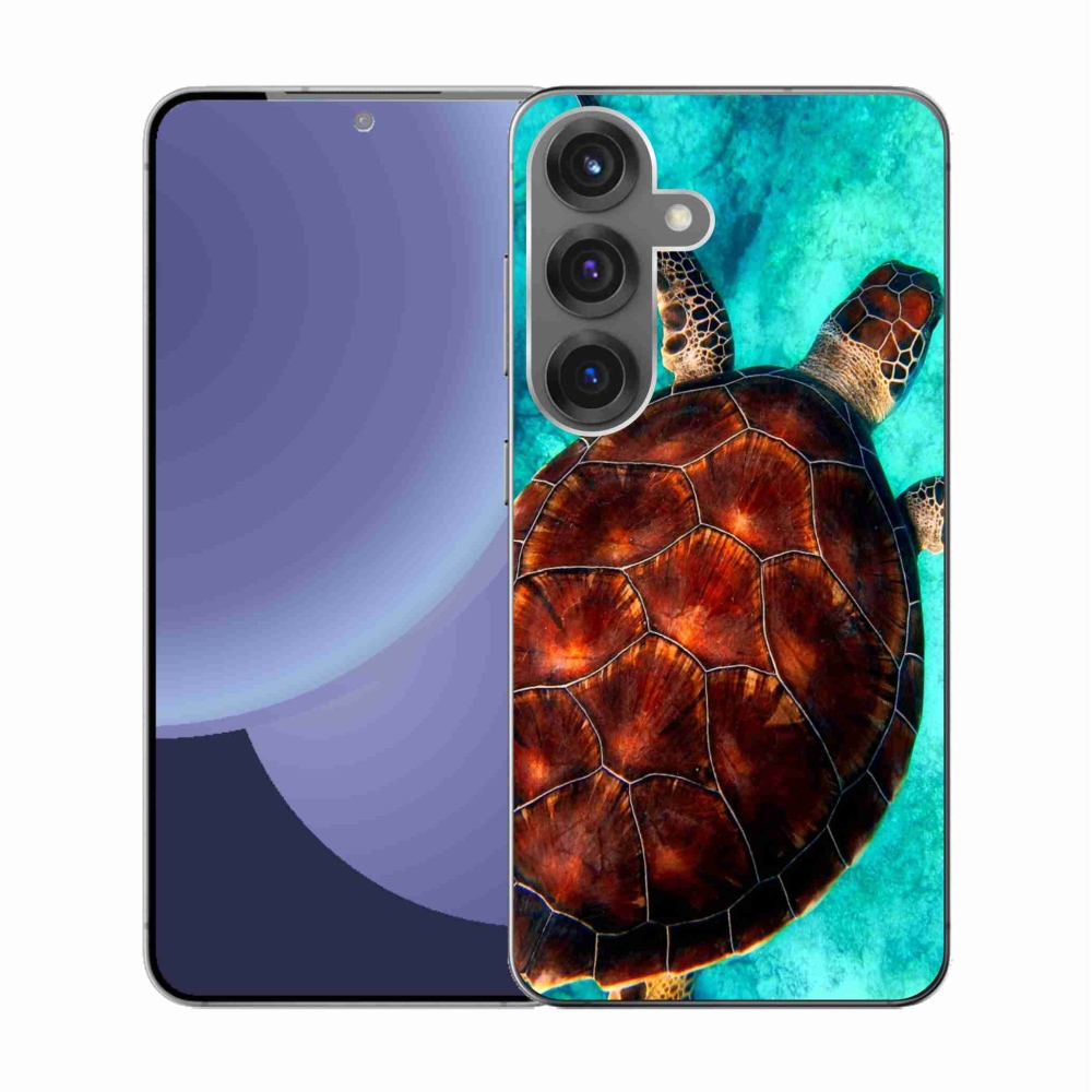 Gél védőhuzat mmCase Samsung Galaxy S25 készülékhez - teknősbéka