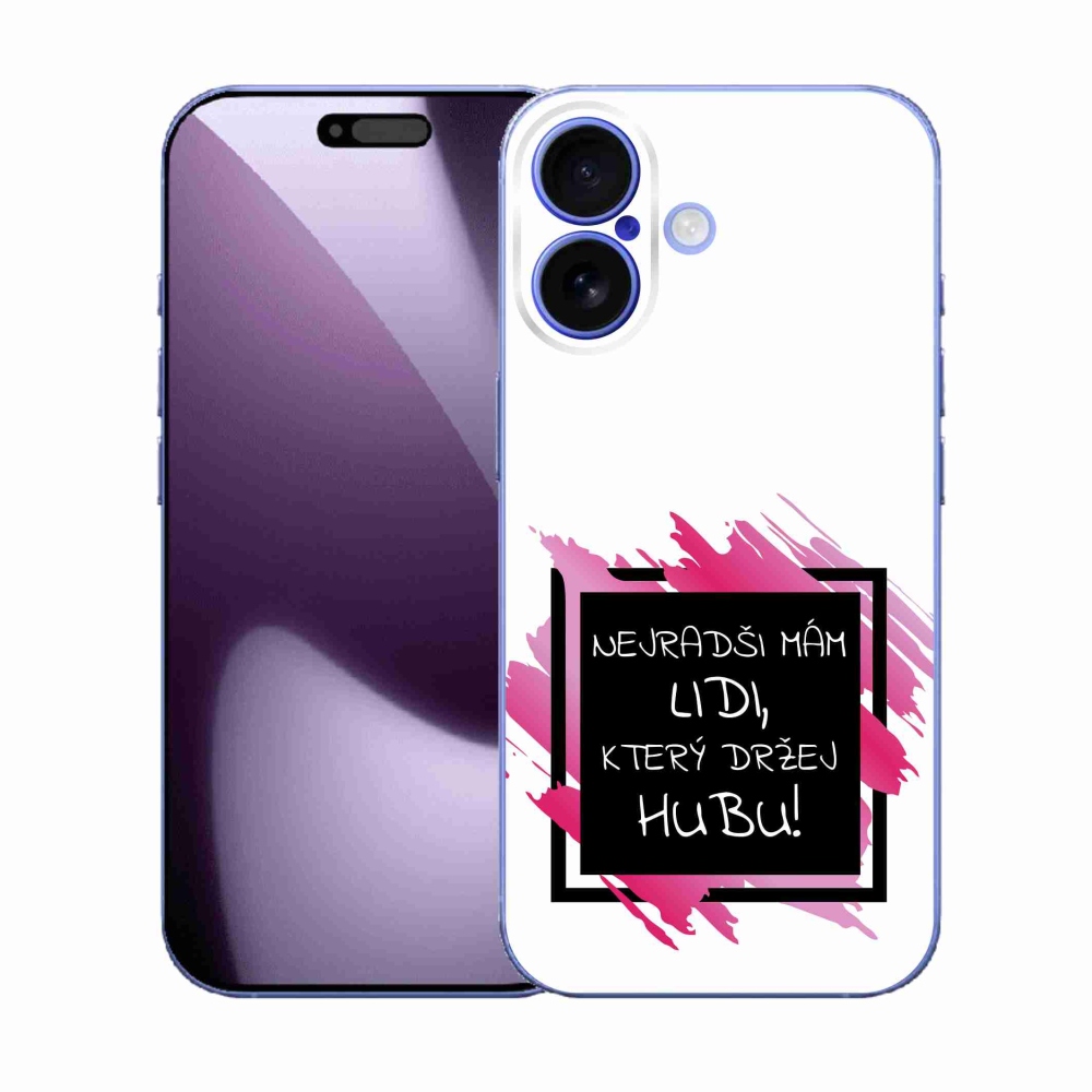 Gél borító mmCase iPhone 17 készülékhez - vicces szöveg 7 fekete-fehér háttérrel