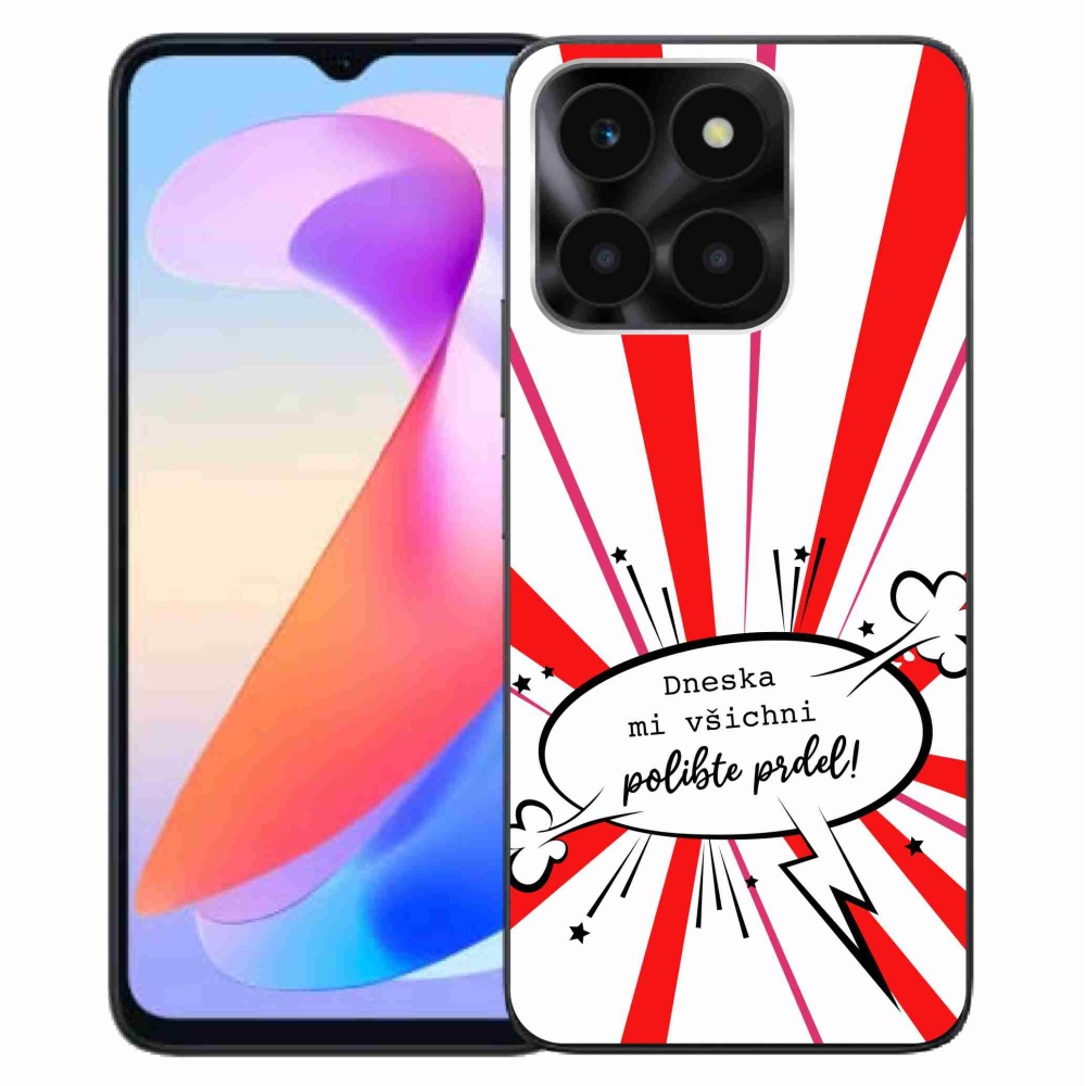 Zselés borító mmCase a Honor X6a készülékhez - vicces szöveg 15 fehér háttérrel