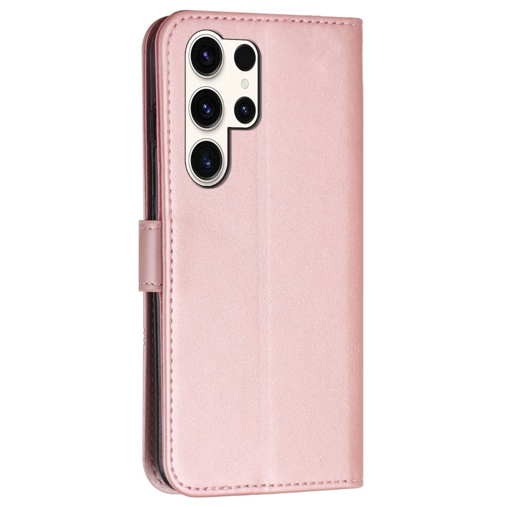 Line book tok Samsung Galaxy S25 Ultra készülékhez - rózsaarany